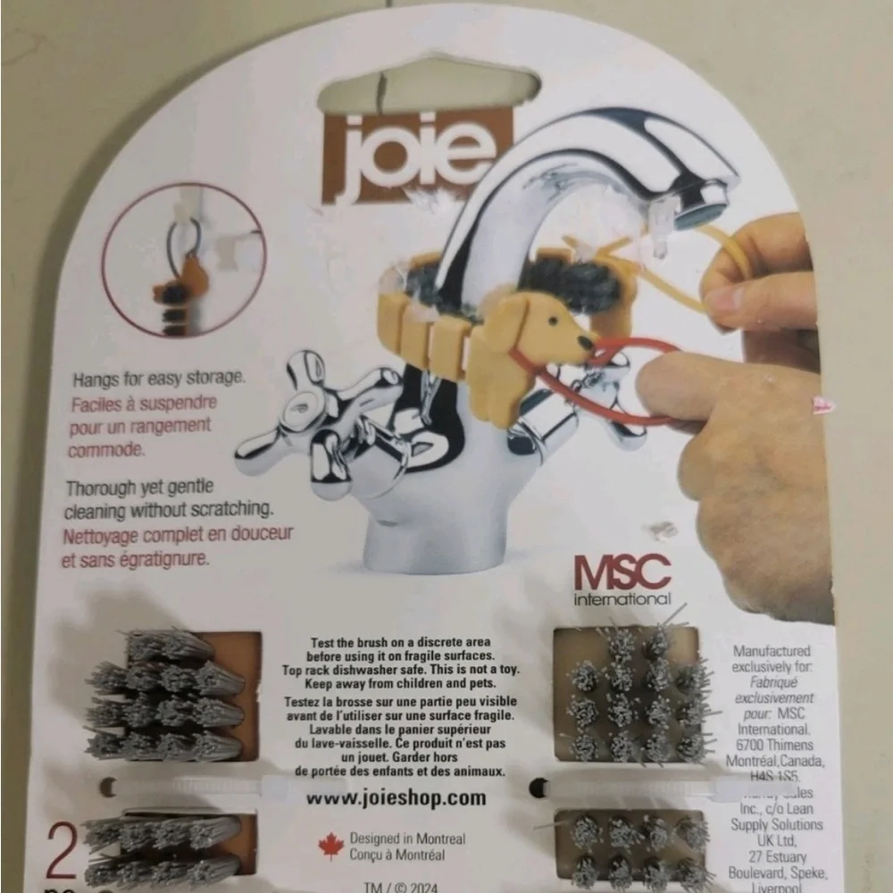 Joie nwt Doxie dog dachshund Cleaning Bendable Brushes Cleans Faucets - Picture 2 of 3